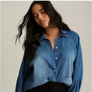 Festi Denim Button-Up Shirt